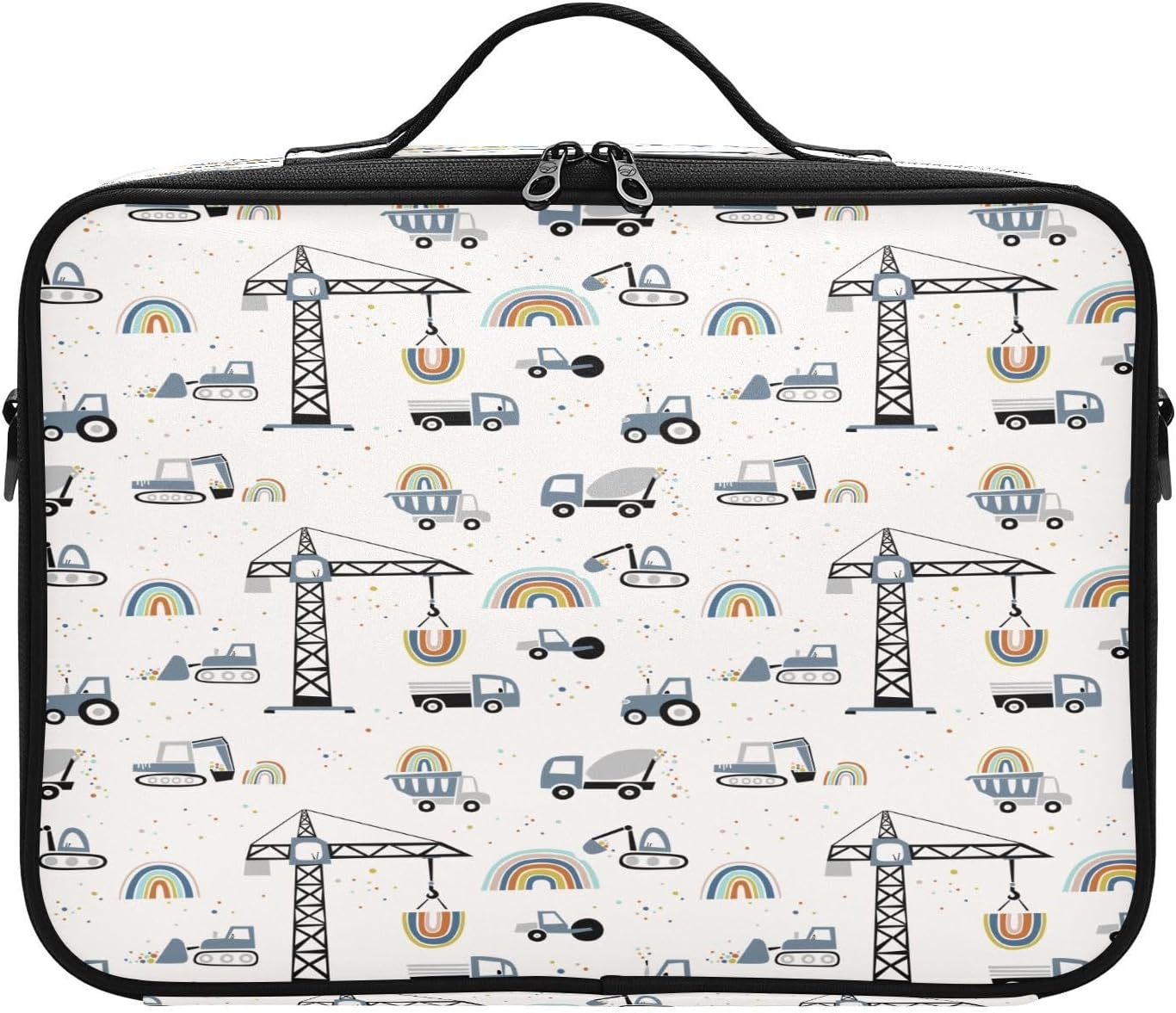Site Machinery Rainbows Dots cosmetic bag portable travel make up make up bags makeup bag portable cosmetiquera de viaje para mujer men mens woman