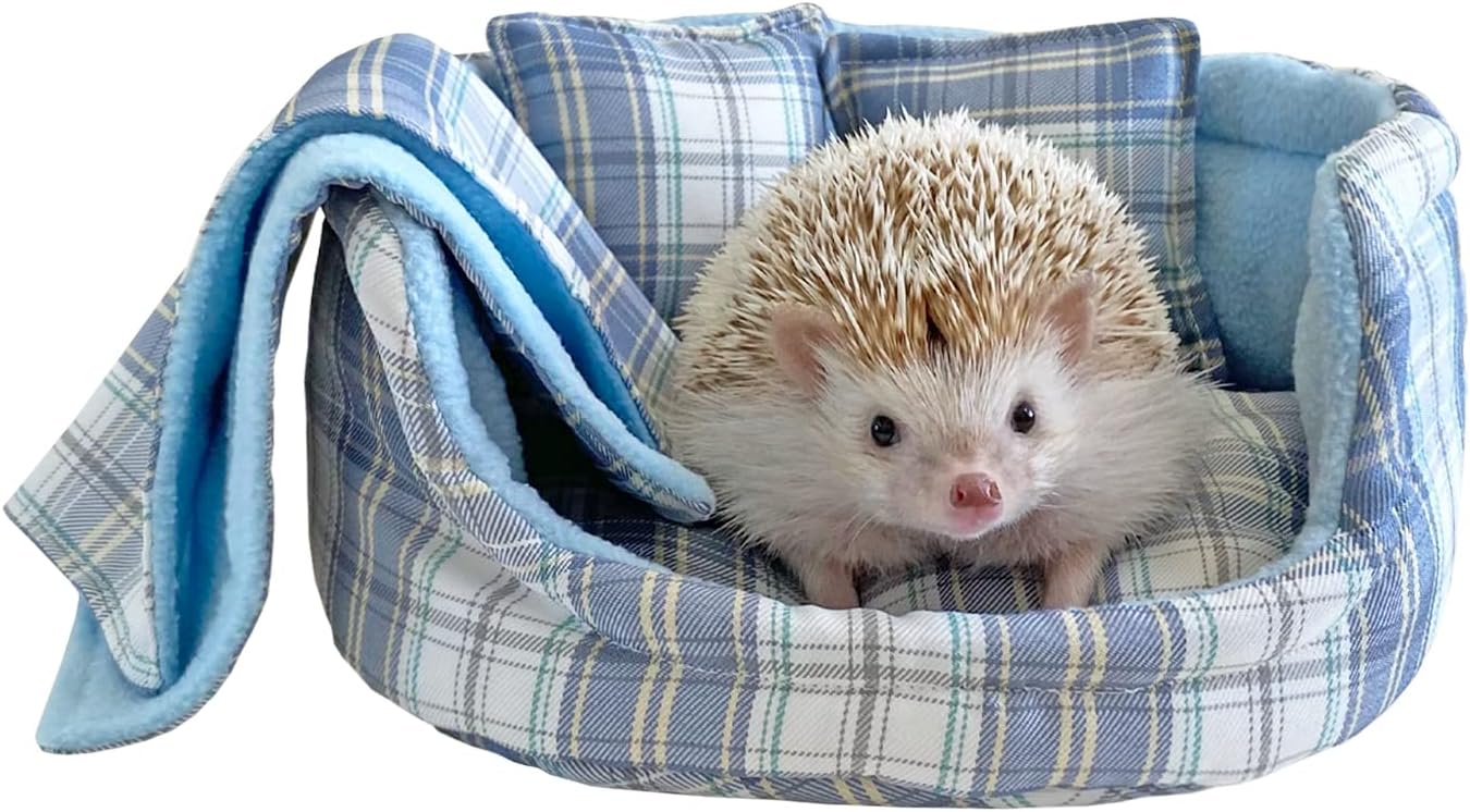 Hedgehog – Saco de cama para acurrucarse, manta cálida de forro polar, acogedora ropa de cama para dormir, cojín para animales pequeños, ardilla,