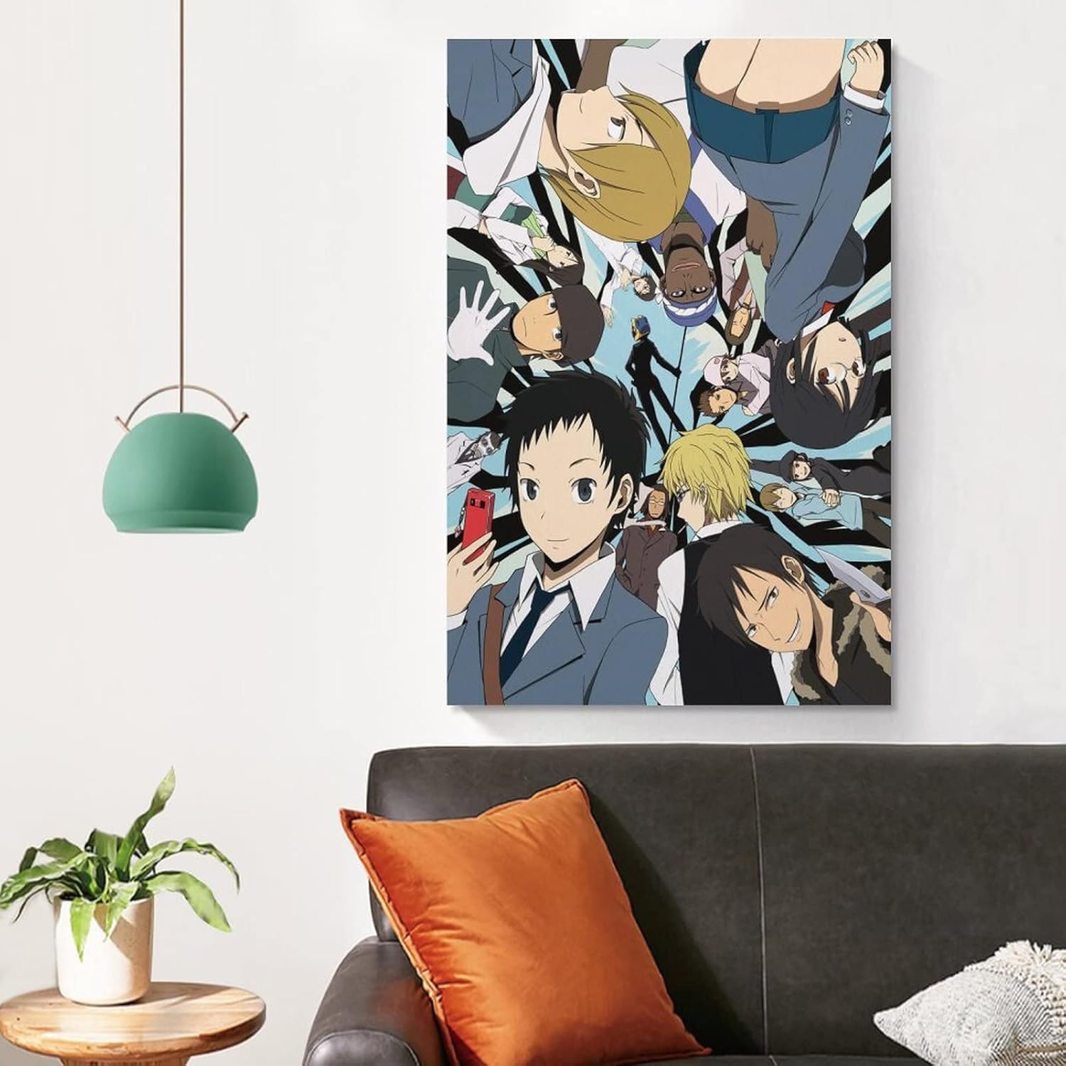 Póster de anime Durarara – Póster decorativo de pared en lienzo e impresión artística moderna para decoración de dormitorio familiar, 12 x 18