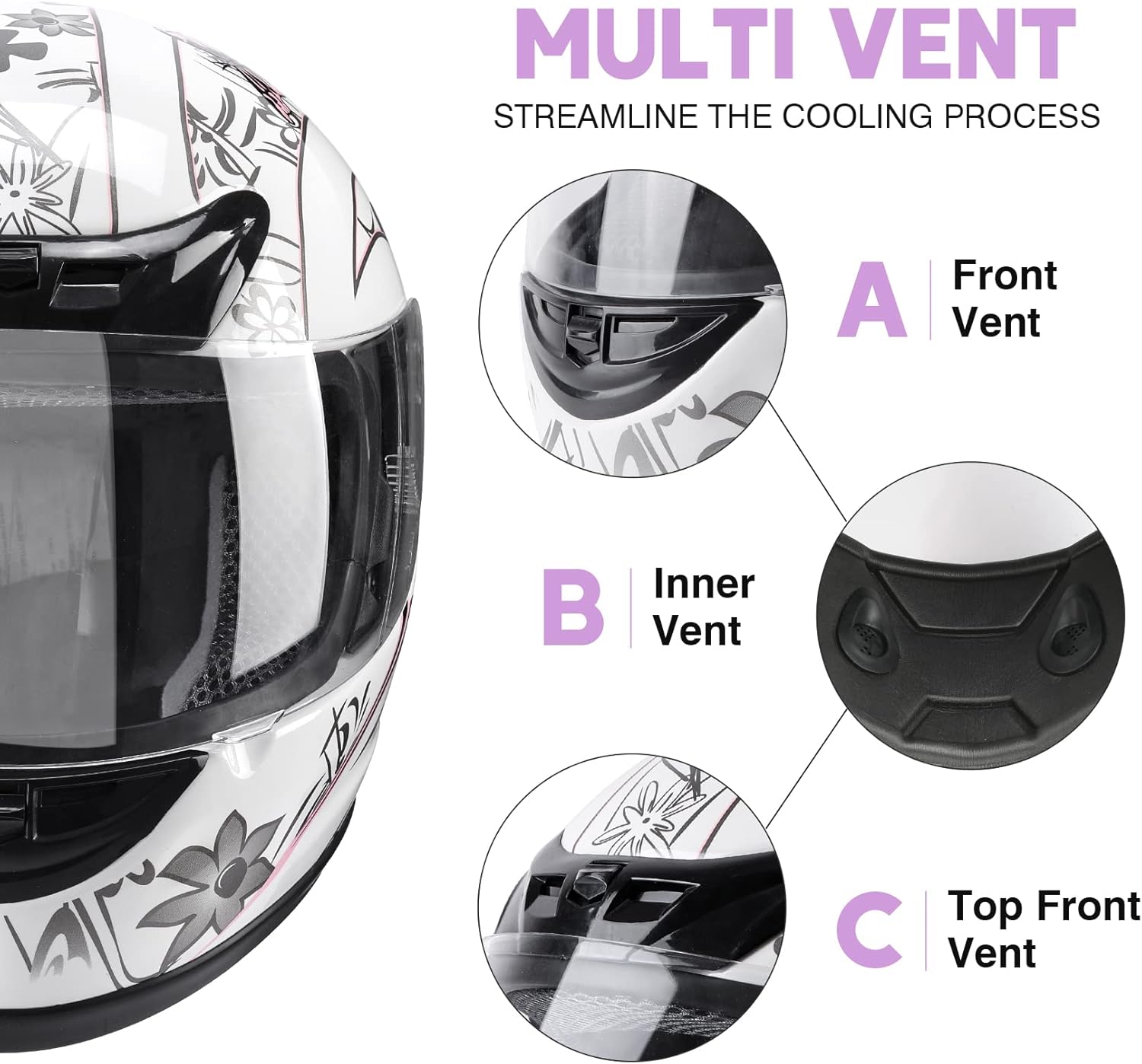 SLMOTO – Casco de motocicleta aprobado por el DOT, casco de adulto con doble visera que protege la cara completa