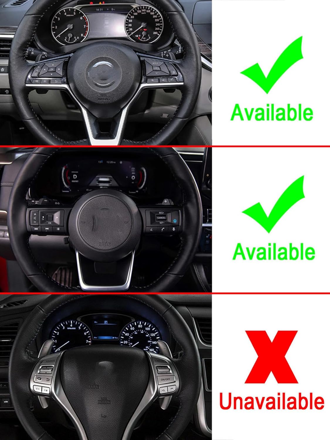 QUNINE Para Nissan Skyline GT Qashqai Juke Altima SR SL Rogue Nismo 2021, paletas de volante Extend DSG Paletas de cambio