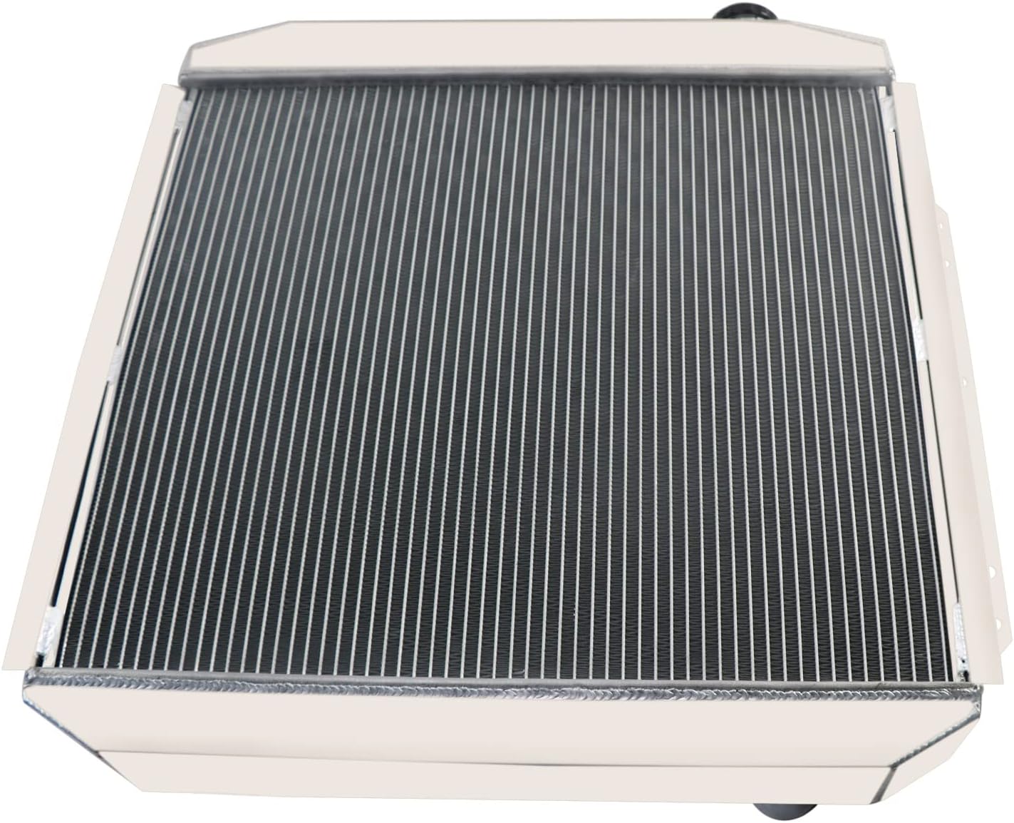 Radiador de núcleo de aluminio compatible con Ford F100 F250 F350 Pickup Truck 1954 1955 L6 V8, radiador de carreras de 4 filas radiador de