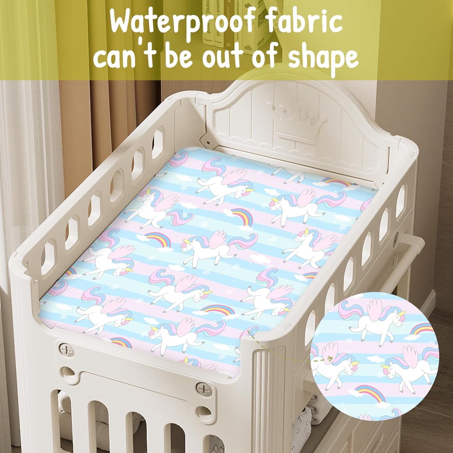 Funda para cambiador de pañales de bebé, 1 paquete de sábanas bajeras de alta calidad, 28 x 32 pulgadas, tamaño estándar, mezcla de algodón ultra