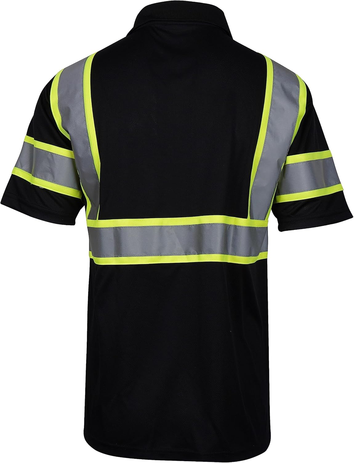 L&M Hi Vis Camiseta Polo ANSI Clase 3 Reflectante Seguridad Lima Naranja Negro Manga Larga Corta Alta Visibilidad