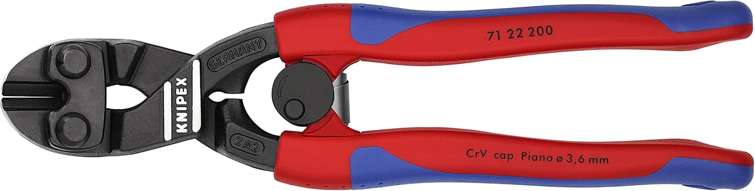 KNIPEX 7122200 Corte de cobolt de alto apalancamiento en ángulo de agarre cómodo