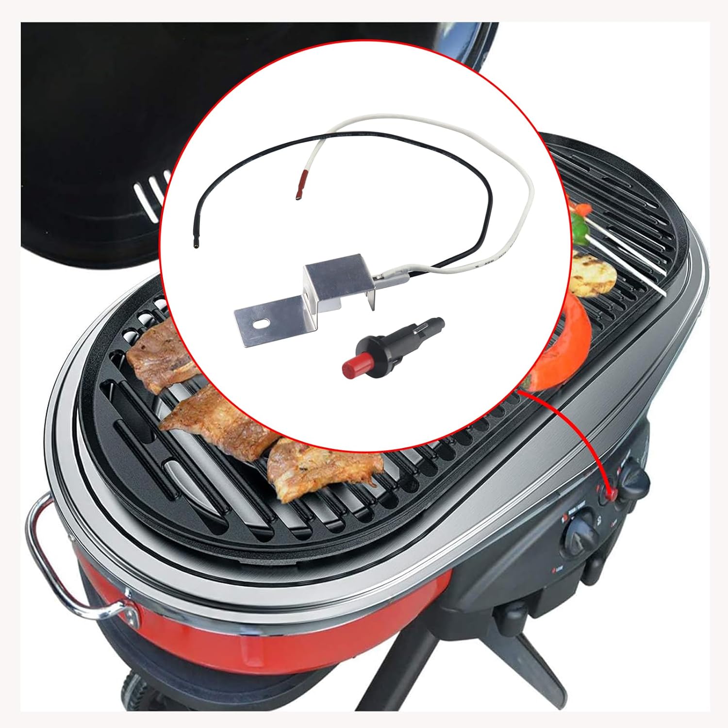 80463 – Kit de encendido de repuesto para Weber Traveler Portable 9010001 9013001 9020001 9030001 Q100 Q120 Q200 Q220 Q1000 Q2000, botón de