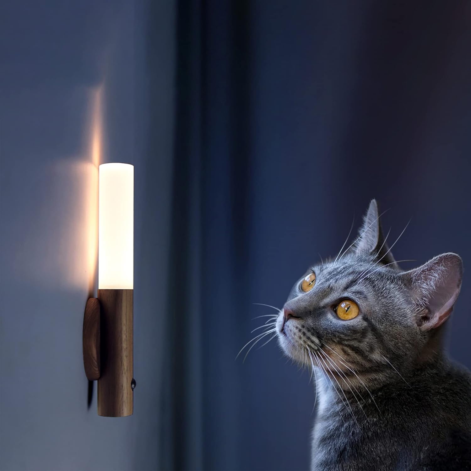 Sensor de cuerpo inteligente con carga USB, luces nocturnas con sensor de movimiento, luces nocturnas, lámpara de inducción de pared para