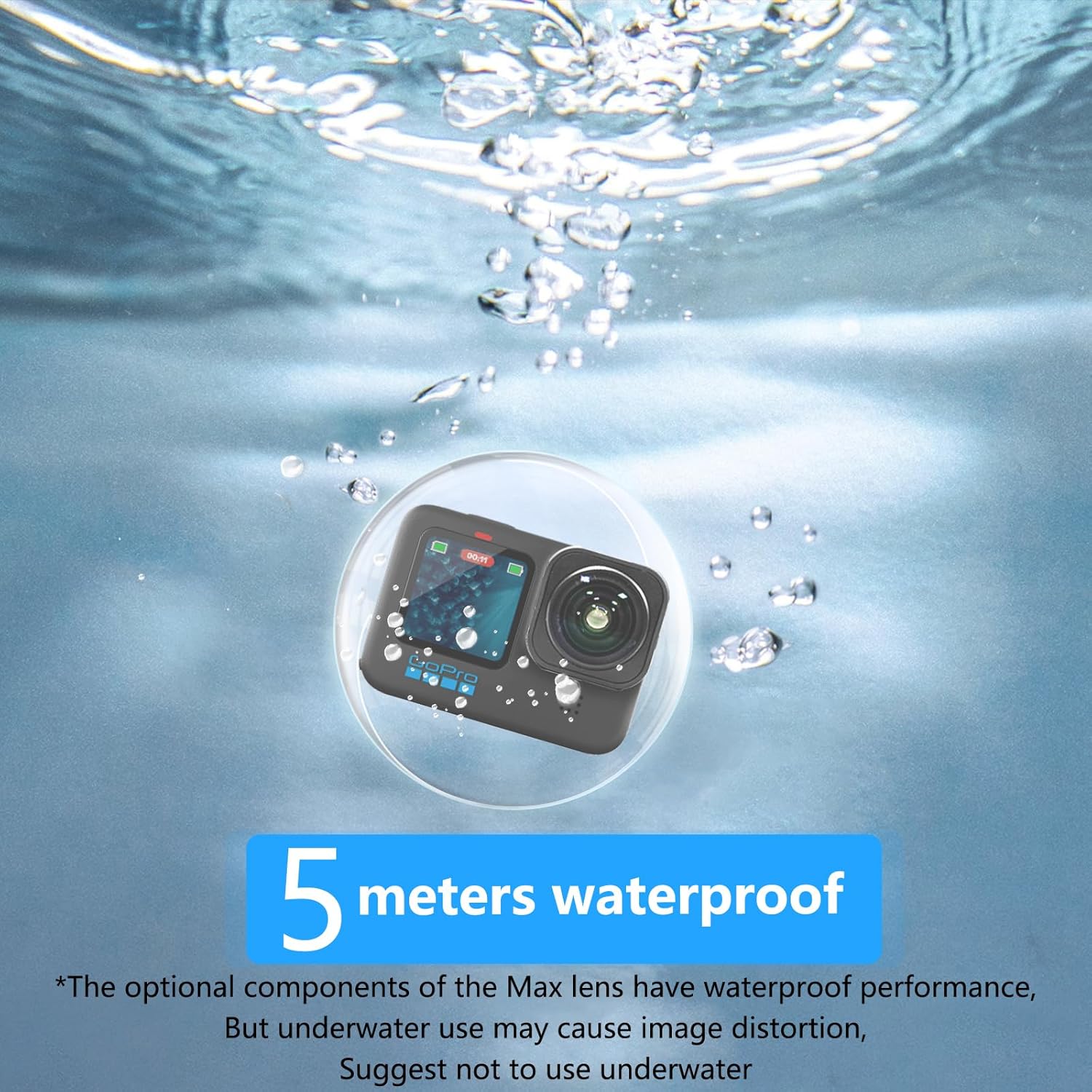 Max Lens mod Compatible con GoPro HERO9101112 Negro –