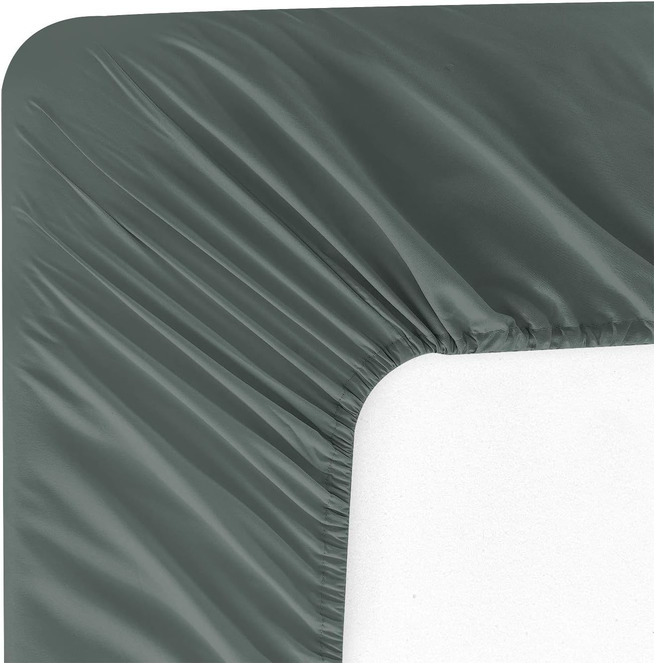 WAVVA Soft Bedding – Juego de sábanas de 4 piezas, 1800 hilos, bolsillo profundo, resistente a las arrugas y a la decoloración, salvia Sedona,