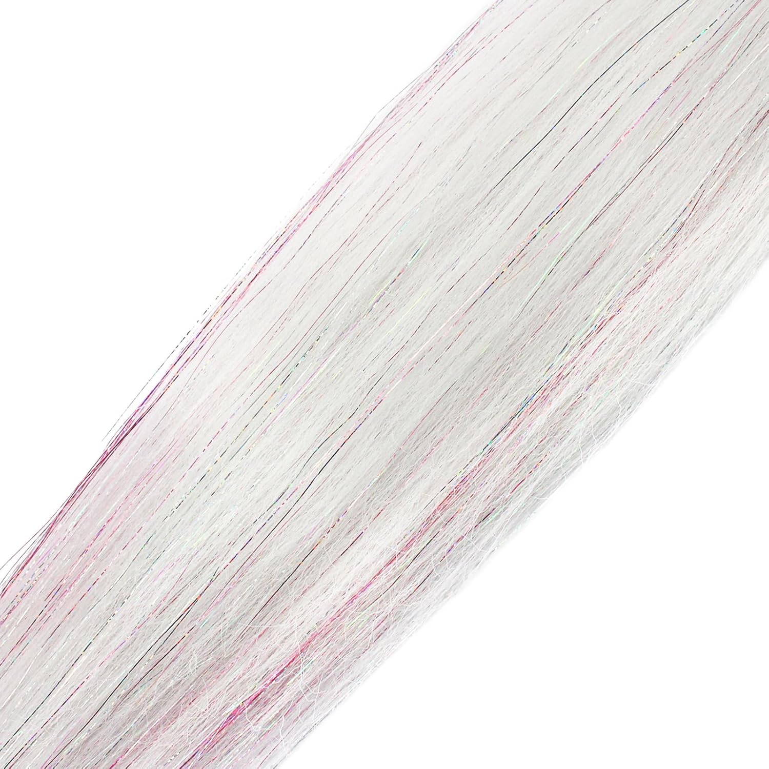Yuzshuooxin Pelo trenzado de oropel blanco crema preestirado de 26 pulgadas, extensiones de cabello trenzado Kanekalon, 3 paquetes de cabello de