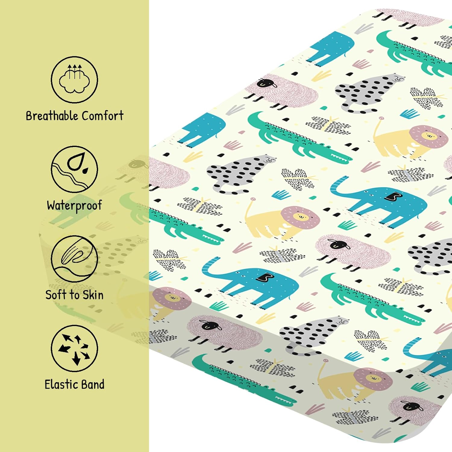 Funda para cambiador de pañales para bebé, 1 paquete de sábanas bajeras de alta calidad, 28 x 32 pulgadas, tamaño estándar, mezcla de algodón ultra