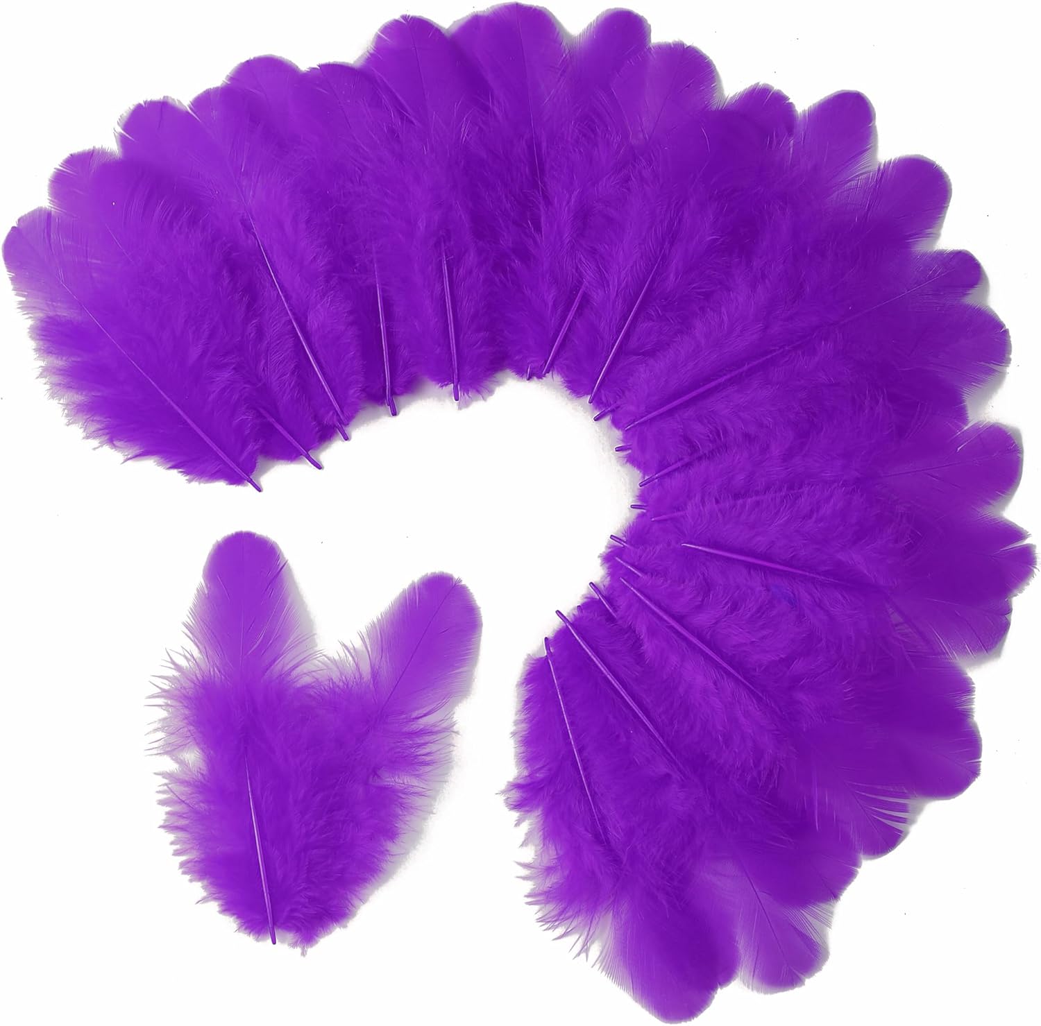 Soarer Plumas moradas para manualidades, 300 plumas de 3 a 5 pulgadas a granel para bodas, fiestas en casa, suministros de atrapasueños y