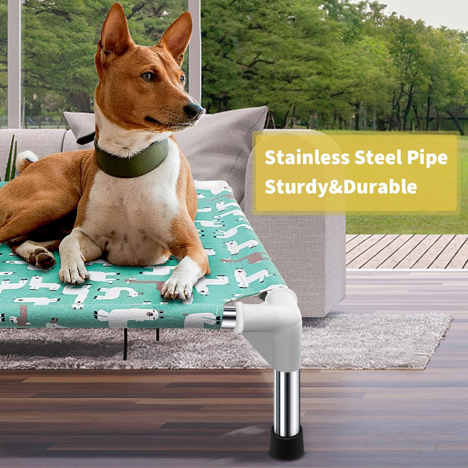 Modorki Cama elevada para perro para mascotas, tamaño mediano, material de nailon, fácil de limpiar, resistente y duradera, ideal para uso en
