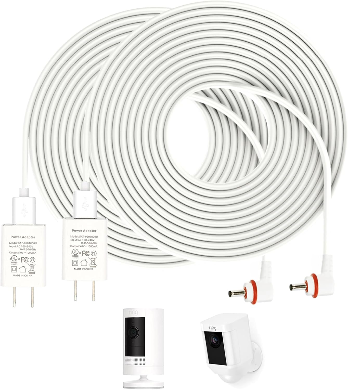 Cable de extensión de carga 5V1A para batería de cámara Stick Up Cam de 32 generación y batería de cámara de foco, cable de carga de alimentación de