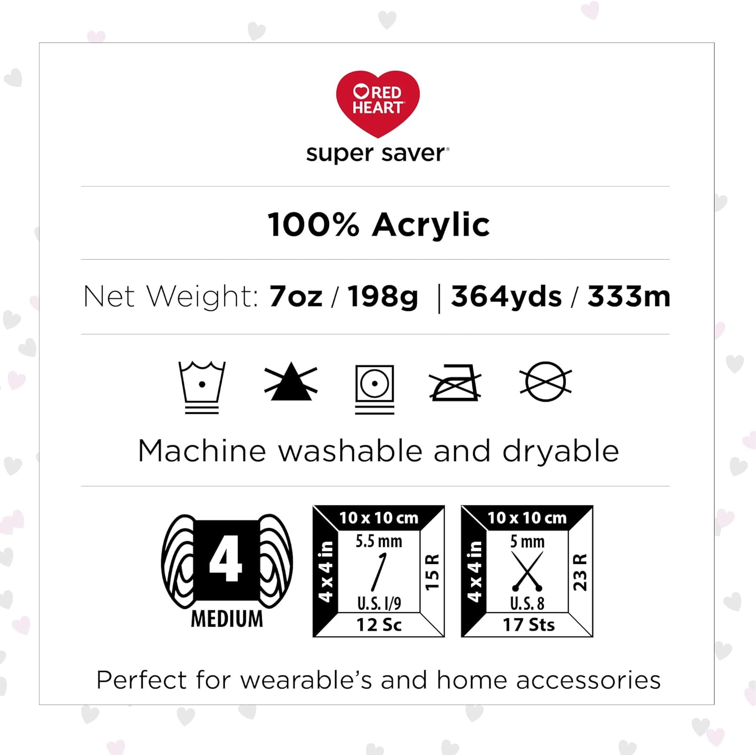 Red Heart Super Saver – Hilo de salvia ligera, paquete de 3 unidades de 6.98 oz7 onzas, acrílico, 4 medianos (peinado), 364 yardas, tejidoganchillo