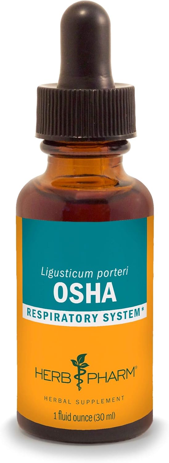Herb Pharm Extracto líquido de raíz de Osha para apoyo respiratorio – 1 onza