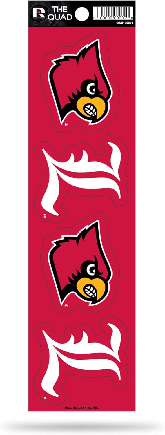 Rico NCAA Quad calcomanía, Rojo
