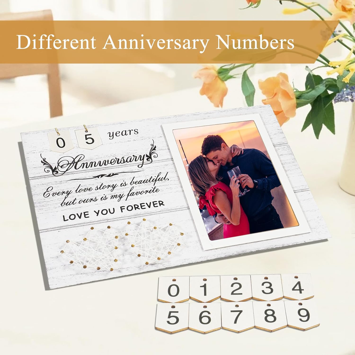 Marco de fotos de aniversario de boda regalo para parejas. Marcos de boda personalizados. Cada historia de amor es hermosa pero nuestra es mi