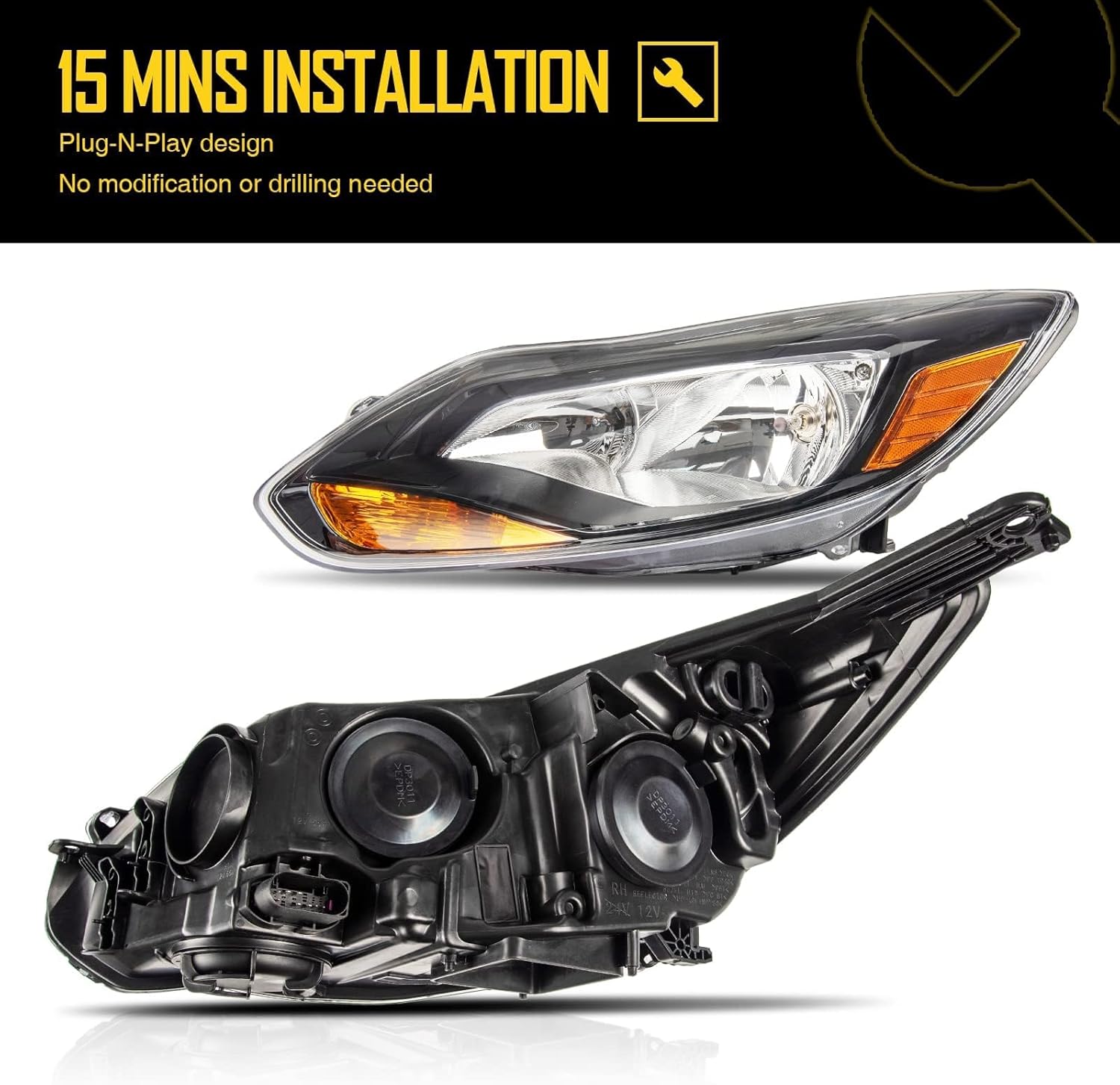 KAC Conjunto de faros delanteros