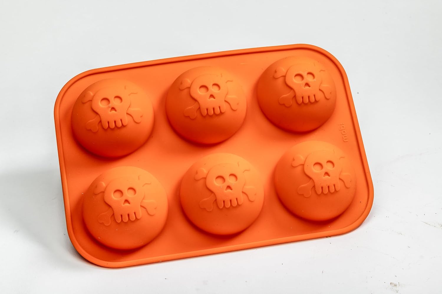 Mobi Molde de silicona para bombas de cacao de chocolate caliente, calavera, para hacer 3 “bombas”..