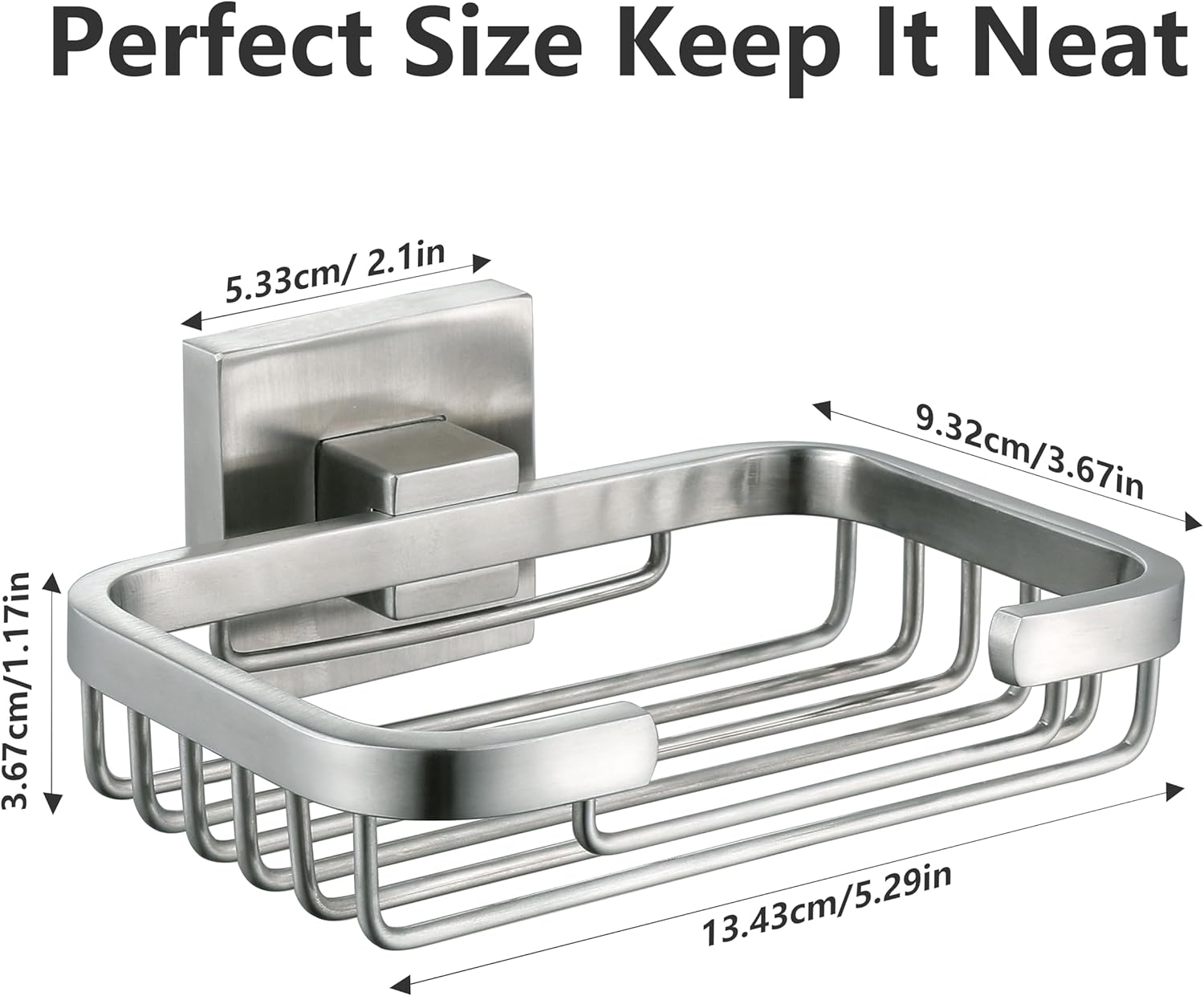 SEIDO Jabonera para pared de ducha, jabonera de acero inoxidable 304, jabonera montada en la pared, plato de baño y cocina, bandeja para jabón de