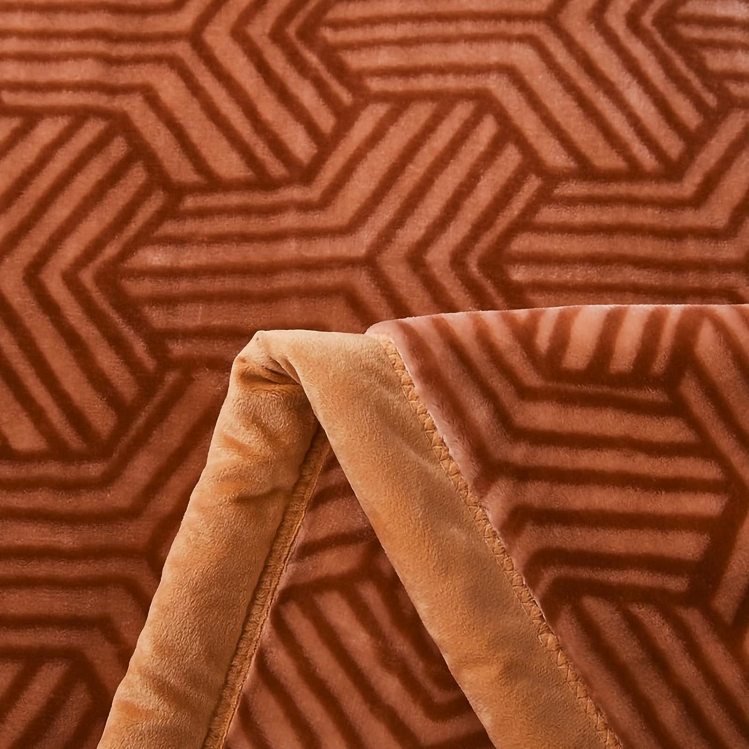 Manta de visón coreano de 79 x 91 pulgadas, 9 libras. Manta de franela pesada de visón coreano súper suave, cálida, gruesa, impresa en relieve.