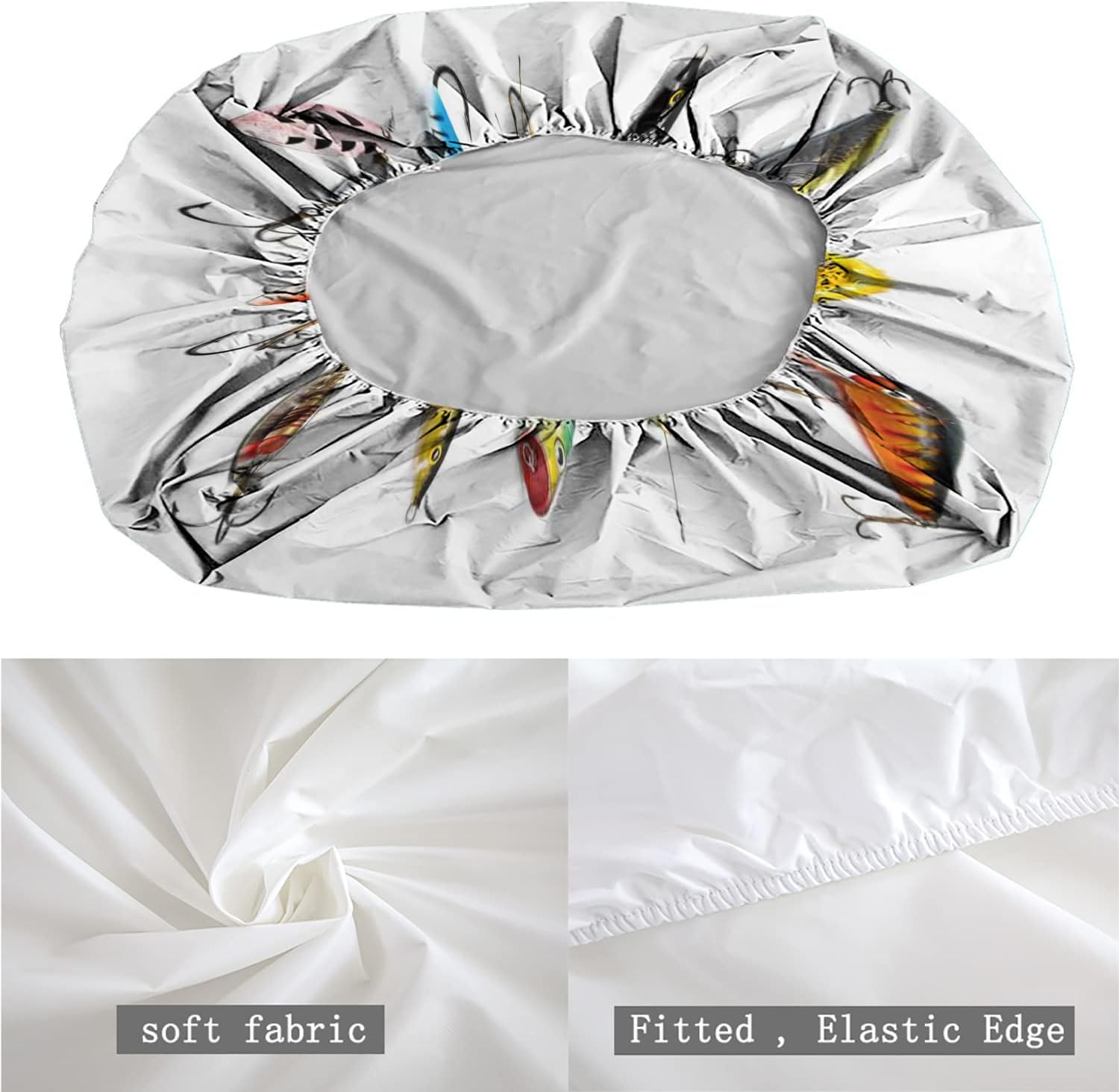 Juego de fundas de almohada con temática de pesca, tamaño individualindividual XL, patrón de temática de caza, juego de ropa de cama decorativo