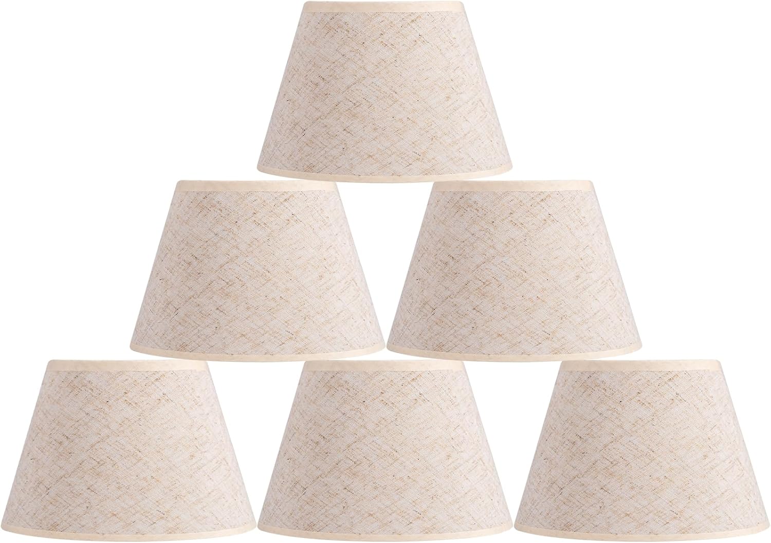 Juego de 6 pantallas de tambor, 6.3 pulgadas superior x 8.8 pulgadas inferior x 6.3 pulgadas de alto, pantallas pequeñas de barril para lámpara de