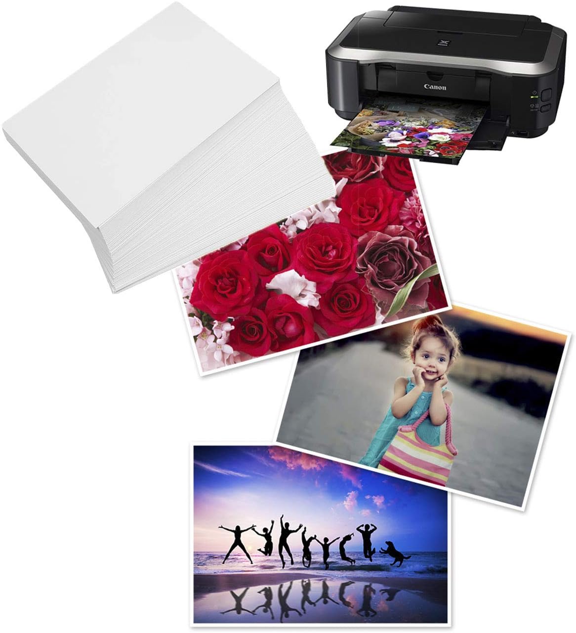 200 hojas de papel fotográfico de 5 x 7 pulgadas, 5R 7.05 ozm, papel fotográfico de alta calidad brillante, suave, impermeable, papel fotográfico