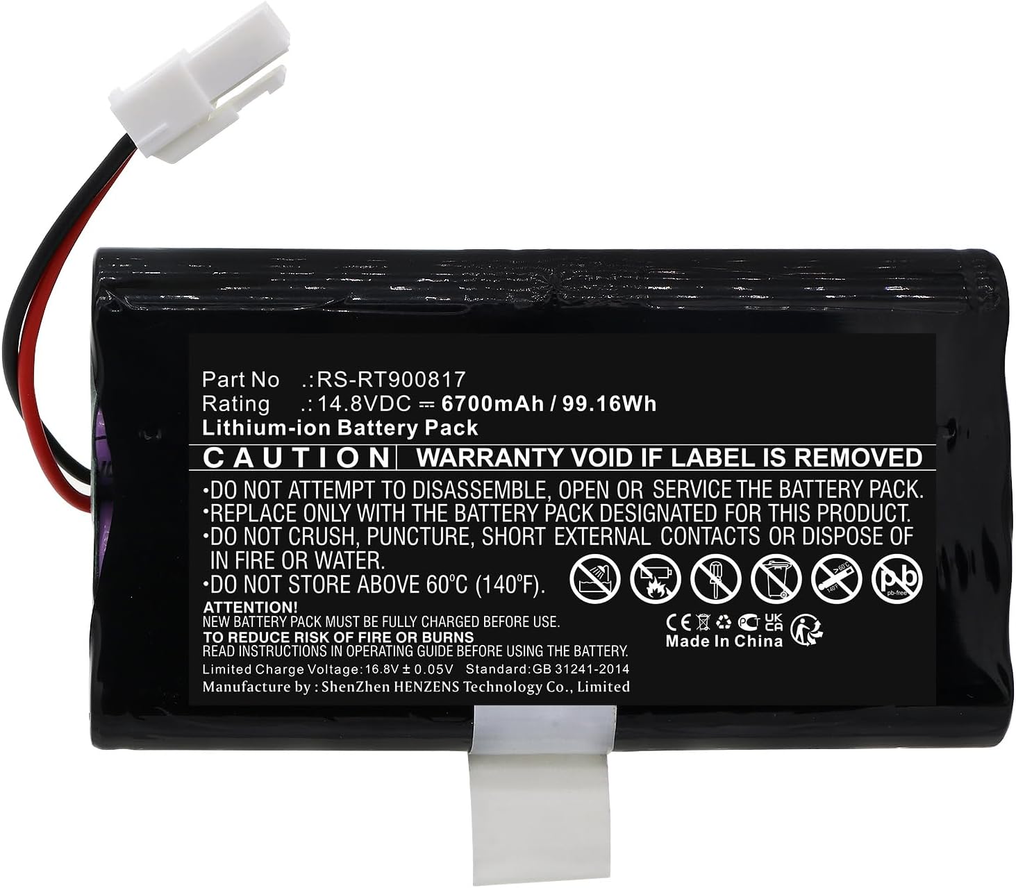 Synergy Digital Vacuum Cleaner Battery, Compatible with Rowenta Smart Force Cyclonic RR8043 Vacuum Cleaner, (Li-ion, 14.8V, 6700mAh) Ultra High