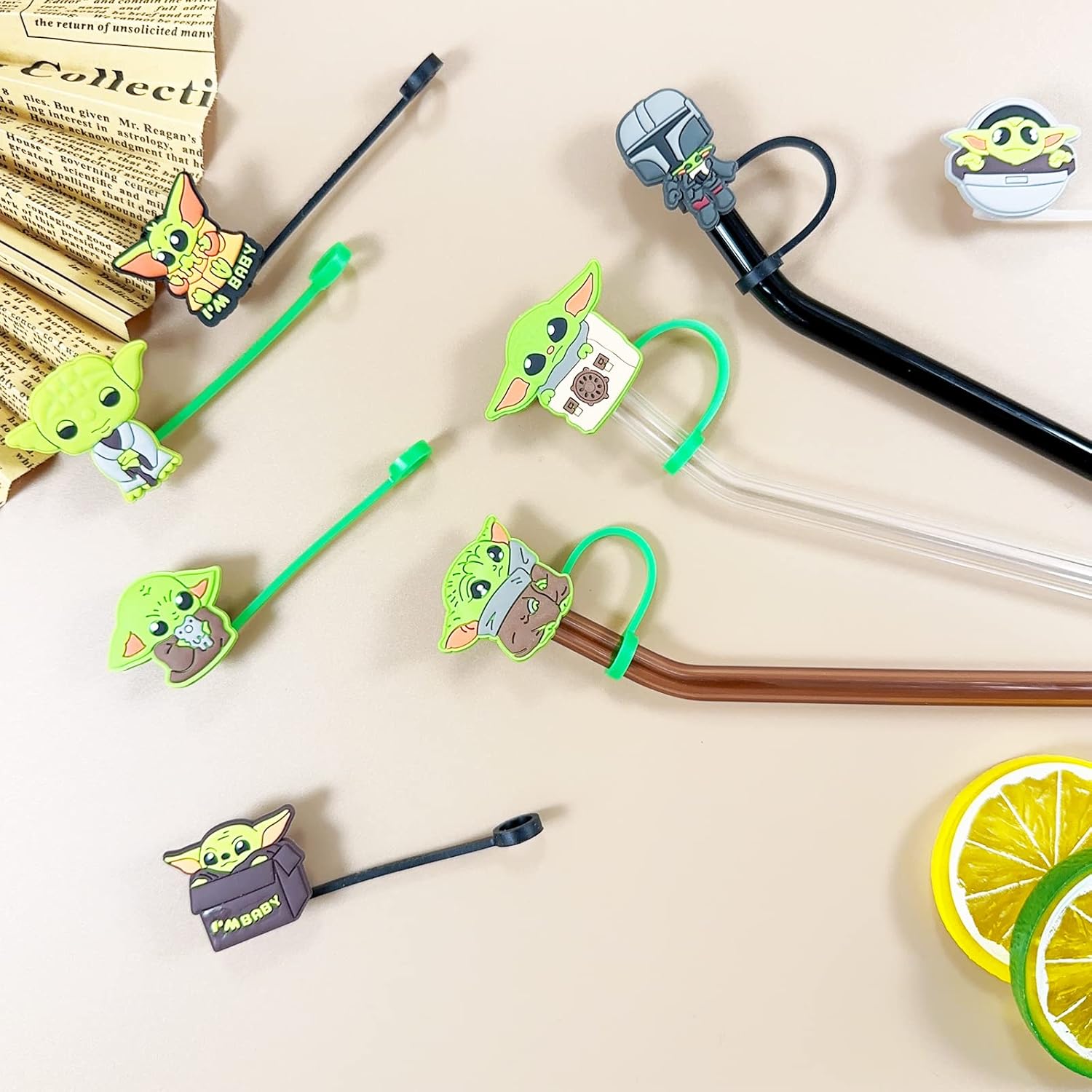 12 fundas de popote de Space Wars para popotes de 0.39 a 0.394 pulgadas, para vaso Stanley Cup de 40 onzas y 30 onzas con asa, tapones reutilizables