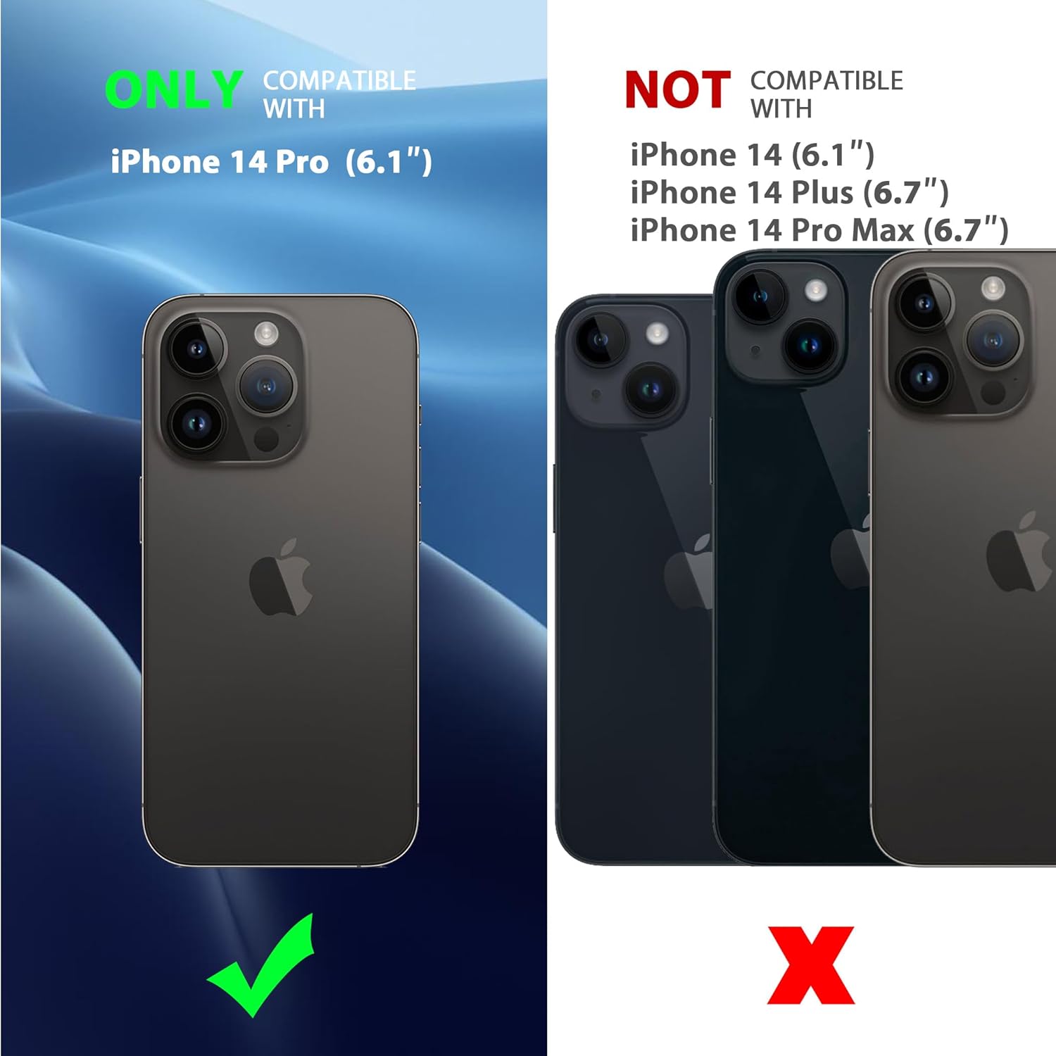 CACOE Funda magnética para iPhone 14 Pro de 6.1 pulgadas, compatible con MagSafe y soporte magnético para teléfono de automóvil, funda delgada de