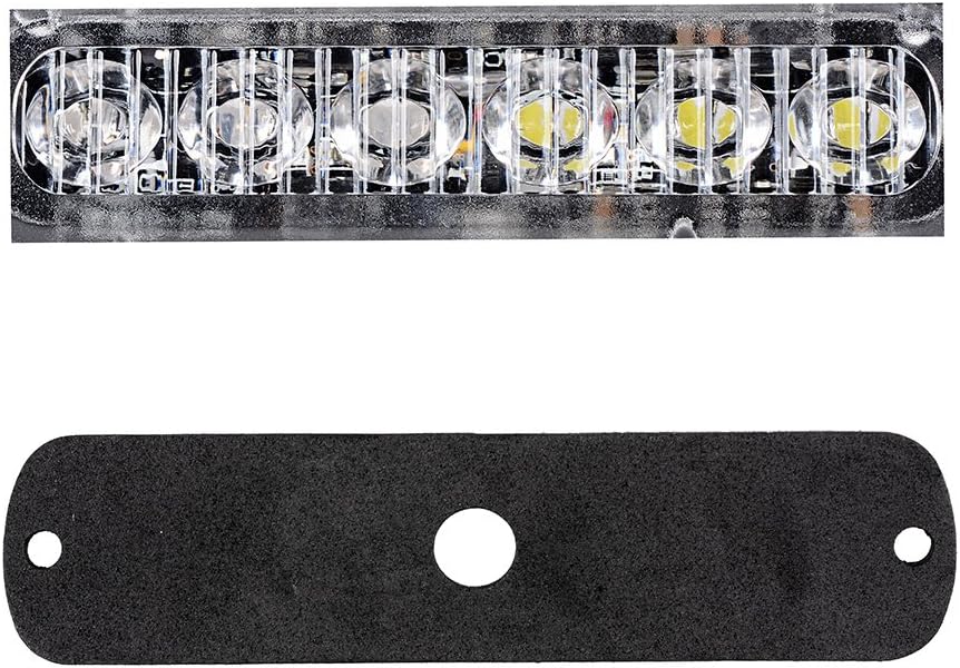 20 unidades de 6 LED blanco ámbar montaje en superficie de emergencia baliza de advertencia de flash de precaución construcción barra de luz