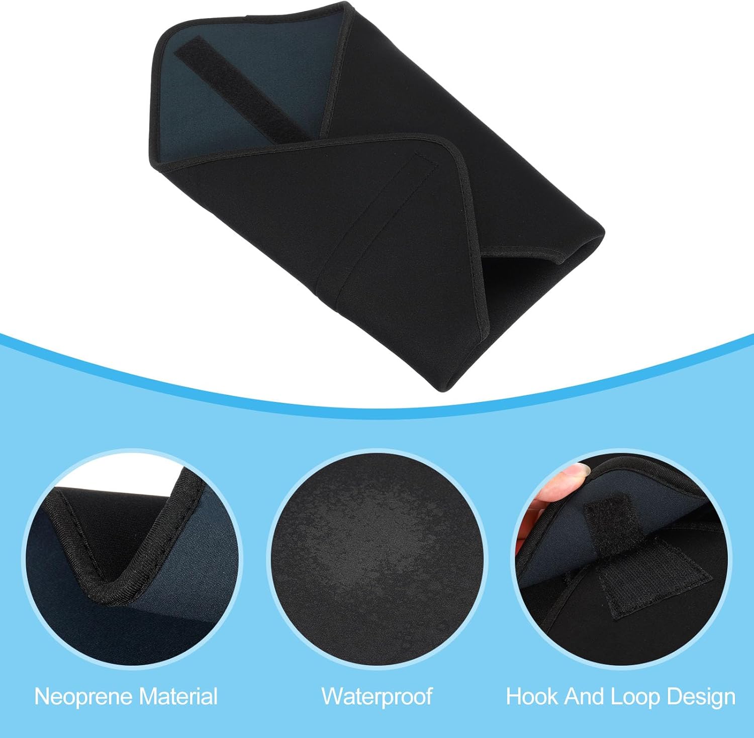 PATIKIL Envoltura protectora para cámara, 18 x 18 pulgadas para lentes con neopreno protector grueso, bolsa para lentes con gancho y bucle para