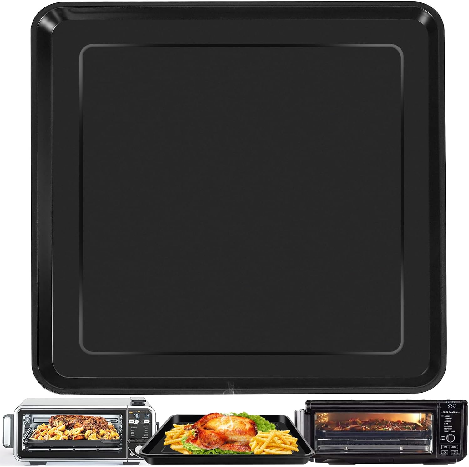 Sartén para freidora de aire Ninja Foodi SP101 Horno de encimera digital para freidora de aire, 13 x 13 pulgadas, placa de parrilla para freidora de