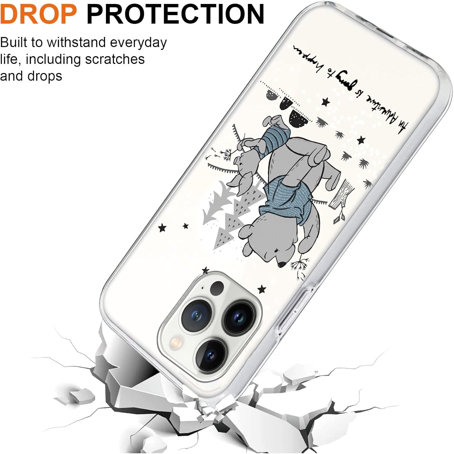 FGIAZDU Paquete de 2 fundas de teléfono de anime para iPhone 13 Pro Max, bonita funda protectora de dibujos animados de oso tigre, fundas de