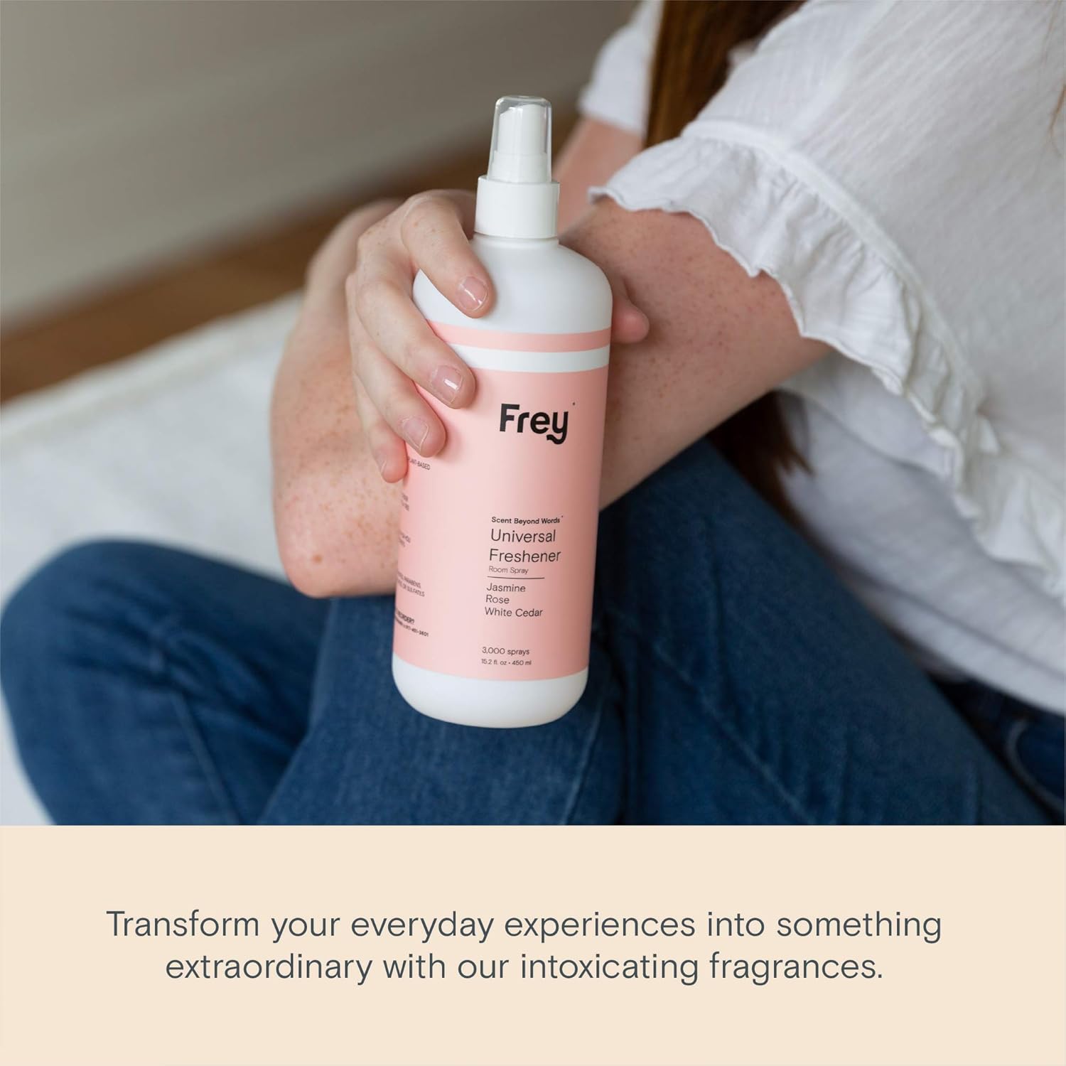 FREY Ambientador en aerosol natural universal  Aerosol desodorante para bañohogarhabitación y eliminador de olores  Fragancia de cedro blanco rosa