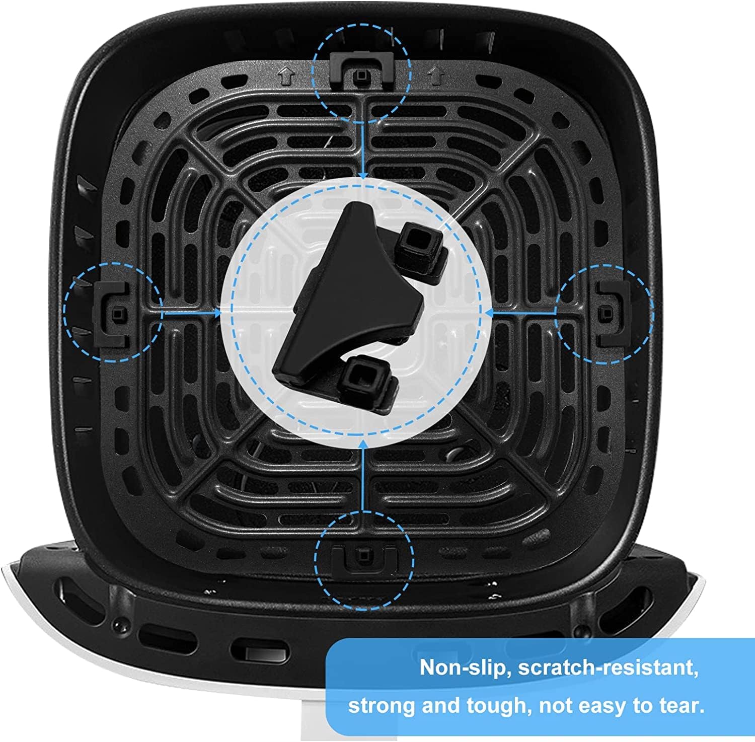 ALJ Pestañas de goma para freidora de aire Dero Air Fryer Pro Max de 6.8 cuartos de galón, 4 pies de goma profesionales para freidora de aire,