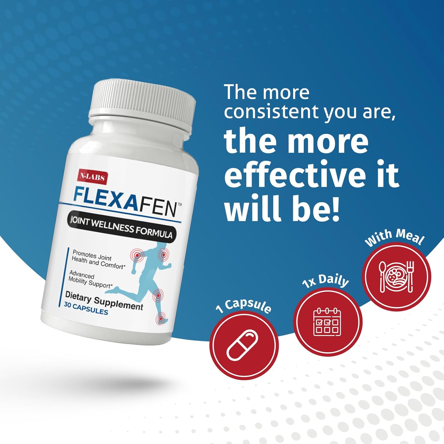 Flexafen  MSM, Suplemento de apoyo articular para mujeres y hombres, alimentos para articulaciones con fórmula avanzada para mover la salud de las