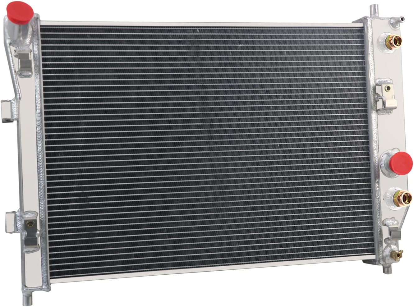 Radiador de aluminio de 4 filas compatible con Chevy Corvette C6 SSR 2003-2013 2004 2005 2006 2007 2008 2009 2010 2011 2012 5.3L 6.0L 6.2L 7.0L V8