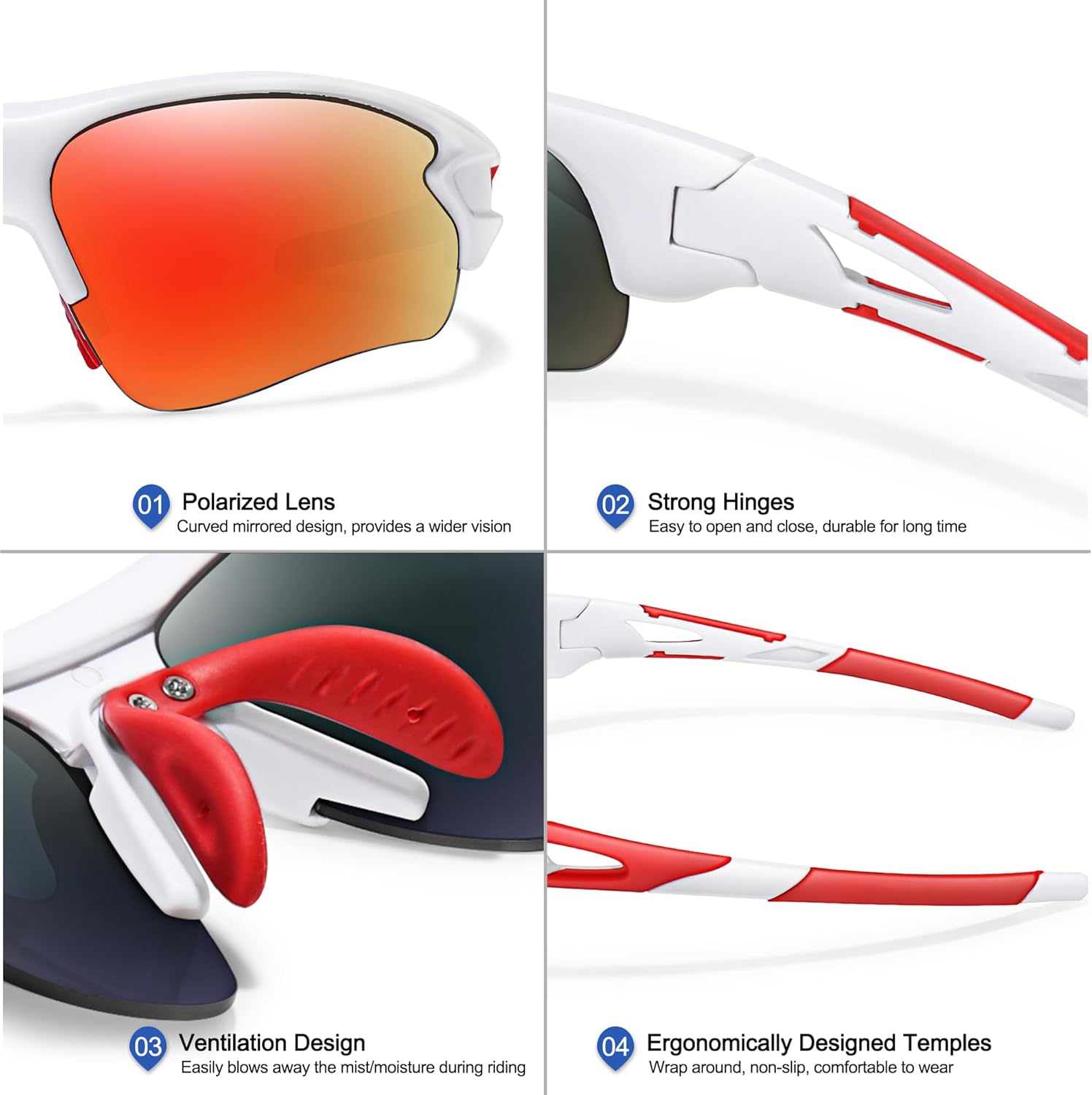 Polarized Sports Sunglasses for Men and Women UV 400 Youth Baseball Cycling Fishing Running Softball Sunglasses1