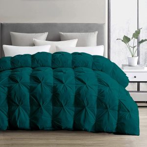 Edredón de plumón de ganso blanco para todas las estaciones, con 4 lengüetas en las esquinas, tamaño RV, 1 pieza, edredón plisado de 500 GSM con Edredón de plumón de ganso blanco para todas las estaciones, con 4 lengüetas en las esquinas, tamaño RV, 1 pieza, edredón plisado de 500 GSM con