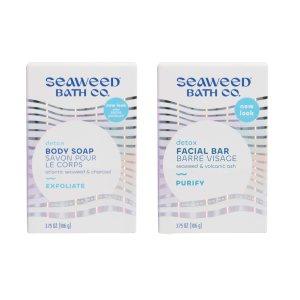 Seaweed Bath Co. Detox – Jabón en barra corporal y facial, 3.75 onzas (paquete de 2), algas marinas cosechadas de forma sostenible, carbón, ceniza Seaweed Bath Co. Detox – Jabón en barra corporal y facial, 3.75 onzas (paquete de 2), algas marinas cosechadas de forma sostenible, carbón, ceniza