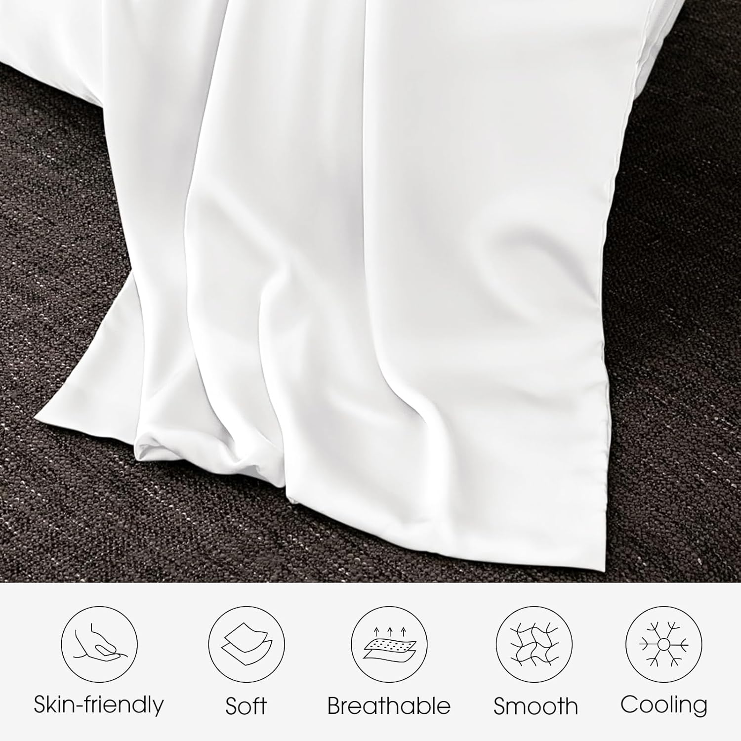 Juego de 2 fundas de almohada 100% seda para cabello y piel, tamaño Queen, 19 Momme, seda de morera, suave, transpirable, refrescante, con