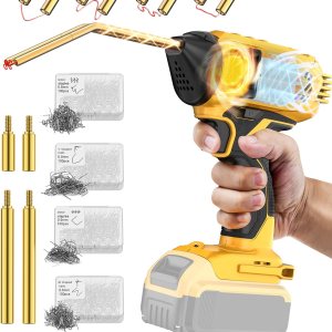 Ecarke – Pistola soldadora de plástico inalámbrica para batería Dewalt de 20 V, máquina de soldadura portátil de 120 W, 6 tipos y 600 grapas, kit de Ecarke – Pistola soldadora de plástico inalámbrica para batería Dewalt de 20 V, máquina de soldadura portátil de 120 W, 6 tipos y 600 grapas, kit de