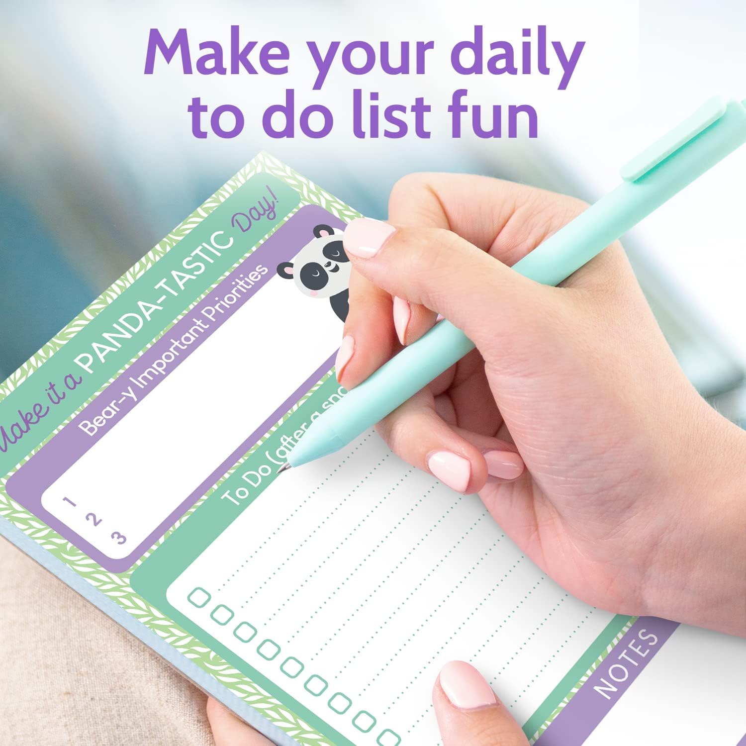 Panda To Do List Bloc de notas  50 hojas de 5.5 x 8.5 pulgadas, organizador diario de lista de verificación y planificador  Regalos de panda para