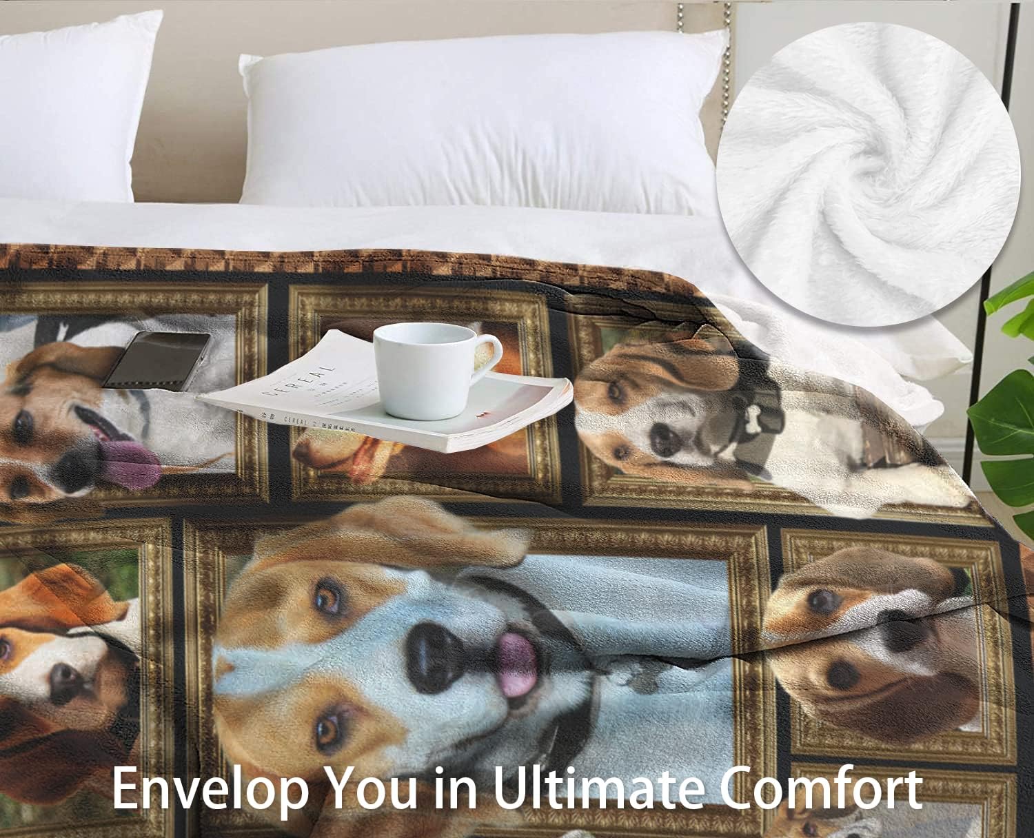 Manta Beagle para mujeres, hombres y niños, regalos de Beagle para los amantes de los perros Beagle, manta suave y acogedora manta ligera para sofá