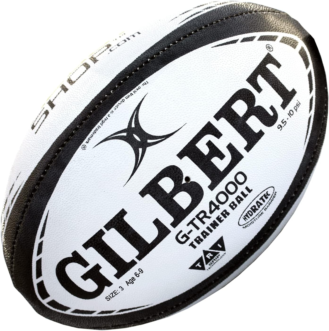 X Gilbert G-TR4000 – Pelota de rugby para adultos y jóvenes, tallas 3, 4 y 5, cosida a mano, construcción de 3 capas