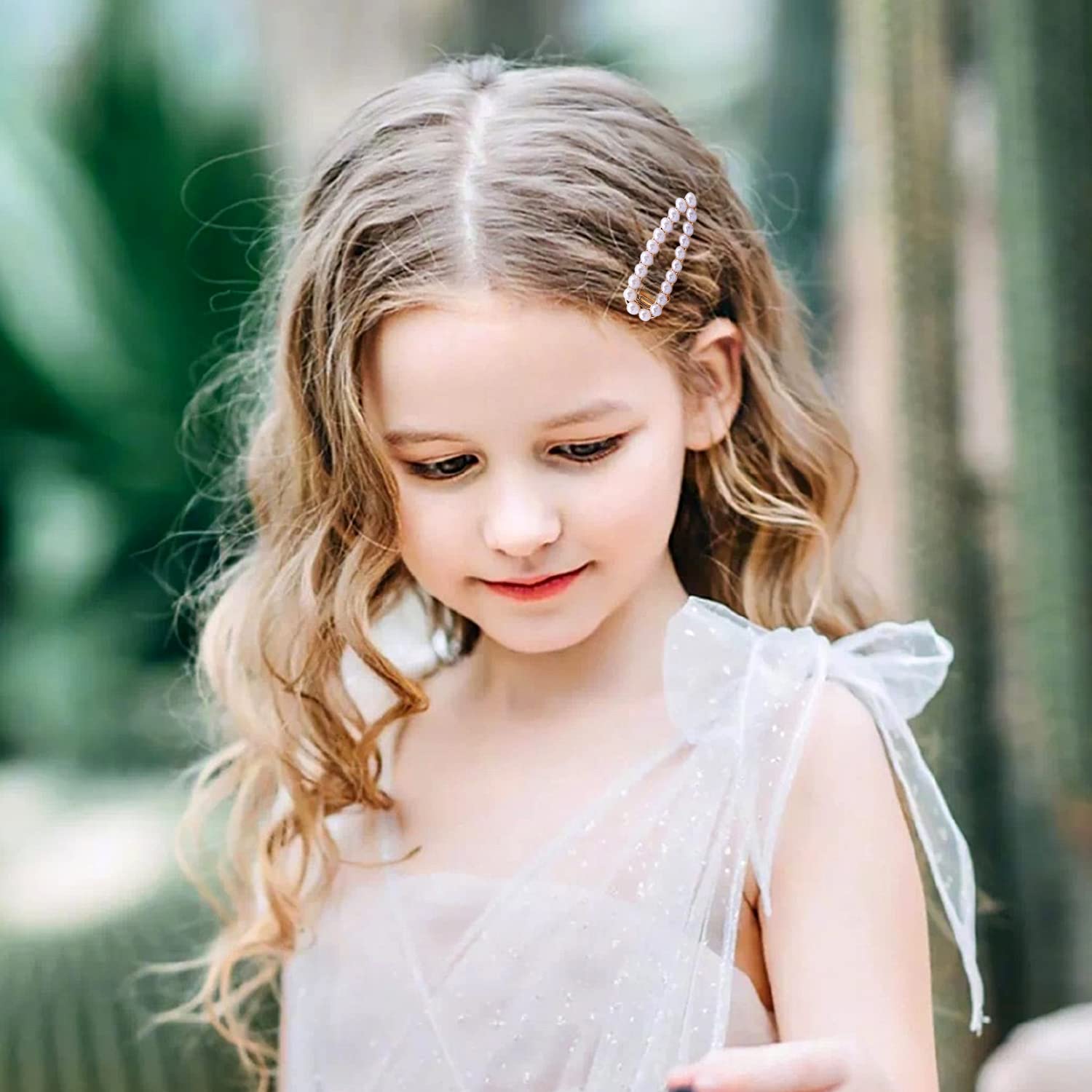 AAPAH 6 pinzas para el cabello, pinzas para el cabello con perlas, pasadores de pelo hechos a mano, elegantes horquillas en forma de hoja, juego de