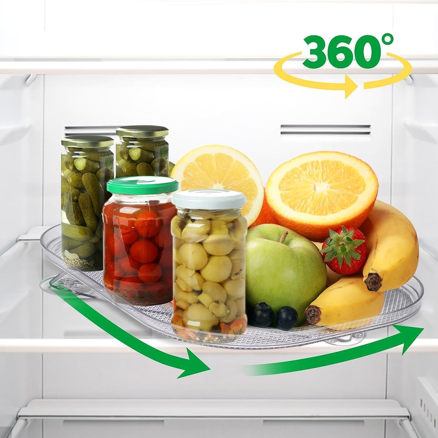 Lazy Susans – Organizador ovalado para gabinete, organizador de despensa, organizador de cocina, organizador de refrigerador, bandeja de baño,